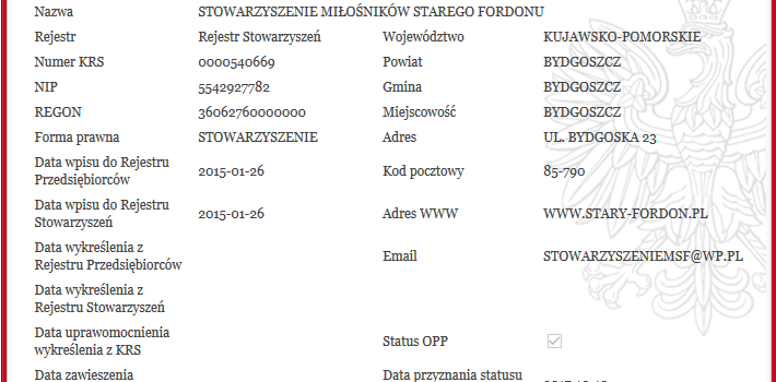 SMSF Otrzymało Status Organizacji Pożytku Publicznego SMSF Otrzymało Status Organizacji Pożytku Publicznego